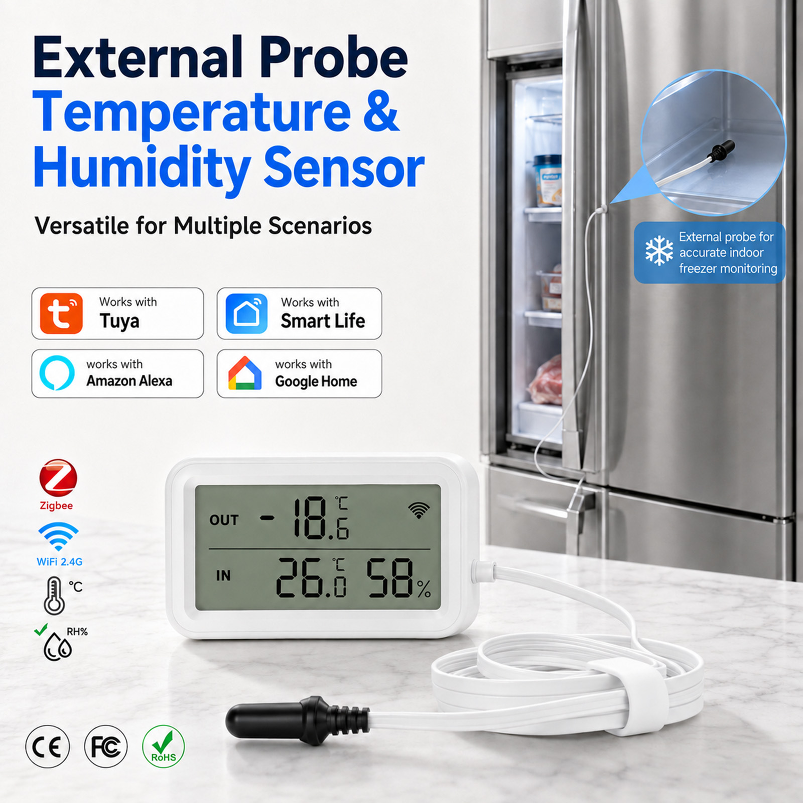 Sensor Suhu Kelembaban Ekstern - Digital Hygrometer Probe ulasan dan harga