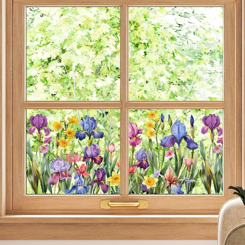 Stiker Dinding Bunga Iris Cant - Pvc Panel Background ulasan dan harga