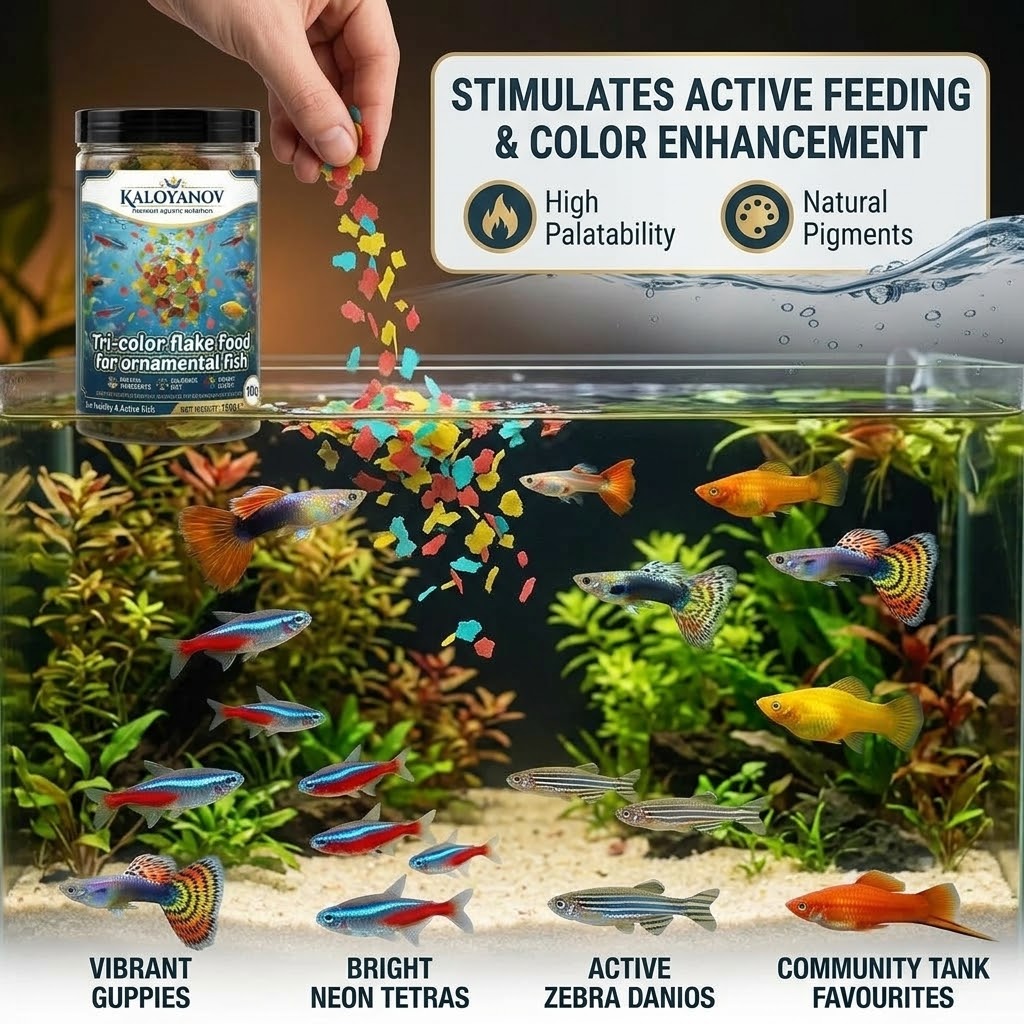 Makanan Ikan Premium 3-Warna,  - Tetra Food Tropical Flakes ulasan dan harga